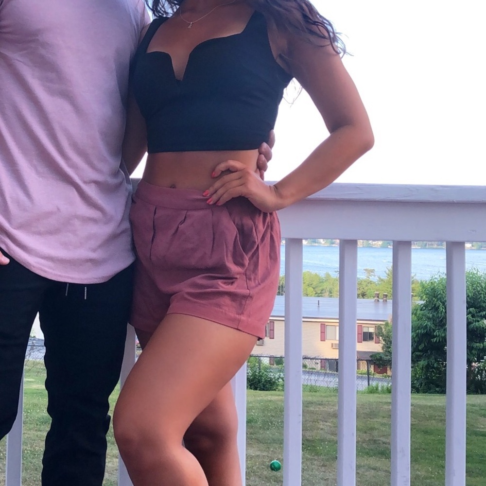 salmon pink shorts